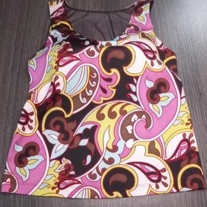 ATHLETA Paisley Swirl Underwire Tank Top - Bra Size 38D